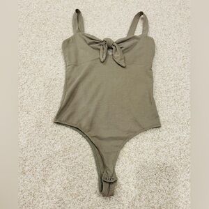 Z Supply sleeveless bodysuit olive taupe size xs
